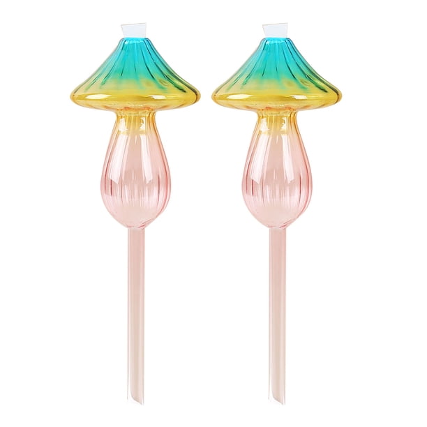 Bulbos de autorriego para plantas de interior, globos de riego para plantas de setas, inserto de maceta, bulbos de riego de fresa para jardineros domésticos ocupados, plantas en maceta