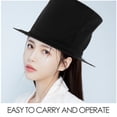 thumbnail image 7 of OUNONA 2Pcs Collapsible Black Magician Top Hats Unisex Costume Party Accessory for Masquerade Carnival and Stage, 7 of 7