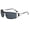 Black, variant on Womens Sunglasses Rimless Y2K Style Metal Wrap Around Flame Cutout Design UV Protection Eyewear
