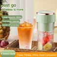 thumbnail image 4 of Wireless Portable Fruit Mixer Juicy Blender Juicer Machine USB Charge Portable Handheld Juicer Pink, 4 of 7