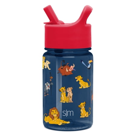 Simple Modern Disney 12 Oz Summit Kids Tritan Water Bottle with Straw Lid for Toddler - Dishwasher Safe Travel Tumbler - Disney: Lion King