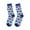 Blue, variant on Fun Crew Fashion Socks For Women Soft Socks Spring Socks Women Winter Leisure Casual Ringer Pattern English Checkered Sock