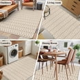 thumbnail image 6 of Modern Themed Washable Area Rugs 3'x5', Yellow Line Waves Irregular Lines Minimalism Low Pile Throw Living Room Rug Non-Slip Sturdy Edge Binding Carpet for Indoor Entryway Bedside Kitchen, 6 of 9