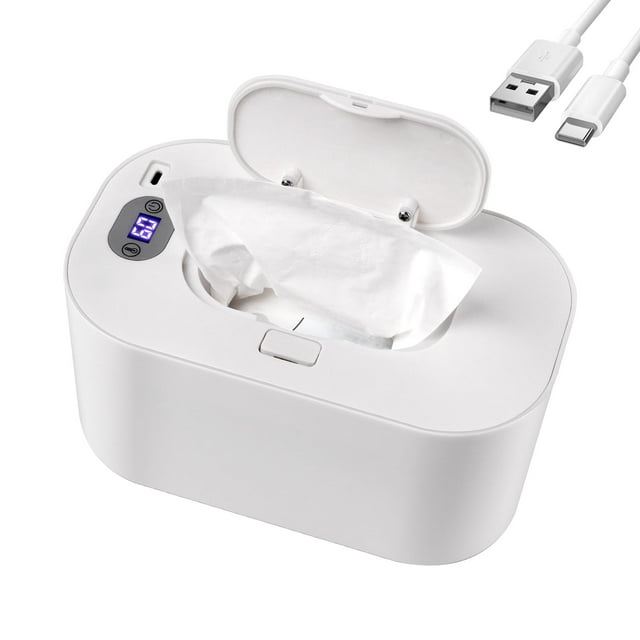 Calentador de toallitas para bebés y dispensador de toallitas húmedas para bebés, 5 modos de control de temperatura, calentador de toallitas para pañales portátil para bebés recién nacidos, regalos pa