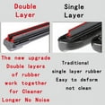 thumbnail image 2 of 28" 17" Hook / J-Hook Double Rubber Car Front Wiper Blades Windshield Windscreen, 2 of 8