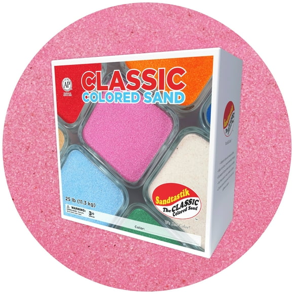 Sandtastik Sable Coloré Classique Rose Bulle, 11,3 kg (25 lb) Propre et Sécuritaire pour les Enfants