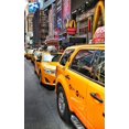 thumbnail image 2 of Pessach, Kobbie 16x24 Gold Ornate Wood Framed with Double Matting Museum Art Print Titled - Nyc Cabs, 2 of 4