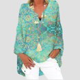 thumbnail image 2 of Gibobby Playera Termica Para Mujer Camisas de mujer Camisa superior suelta con estilo diario（Verde， L), 2 of 3