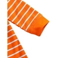 thumbnail image 6 of Qiylii Baby Halloween Stripe Bodysuit, Pumpkin Pattern Zipper Romper+Headdress, 6 of 7