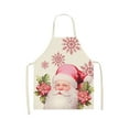 thumbnail image 2 of Christmas Apron for Adults, Santa Snowman Reindeer Design Kitchen Cooking Aprons, Waterproof Polyester Holiday Apron for Xmas Baking, Parties, Family Gatherings, 2 of 4