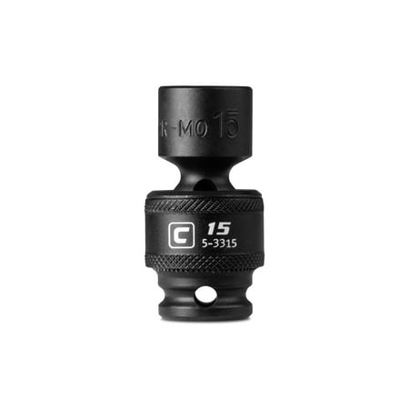 

Capri Tools 15 mm Universal Impact Socket 3/8-Inch Drive 6-Point Metric