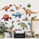 thumbnail image 2 of Set de pegatinas de pared con dibujos animados de dinosaurios familiares de PVC, 2 of 4