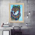 thumbnail image 2 of GUOOL 5D Special Shaped Diamond drawing By Number Animal Rhinestone Picture for Wolf, 2 of 9