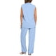thumbnail image 3 of INSPIRAR CHIC Conjunto de 2 Piezas para Mujeres, Outfits Casuales, Blazer Sin Mangas y Pantalones Anchos Elegantes, Talla L Azul, 3 of 6