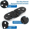 thumbnail image 2 of Máquina de coser negra abatible Bisagra, 4 piezas, bisagra de bandeja de mayordomo de aleación de zinc con tornillos de montaje para, 2 of 5