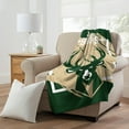 thumbnail image 2 of The Northwest Group  Milwaukee Bucks 46" x 60" Dimensional Micro Raschel Plush Throw Blanket, 2 of 3