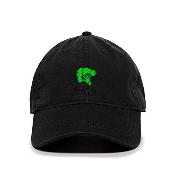 Tech Design Broccoli Baseball Cap Embroidered Cotton Adjustable Dad Hat Black