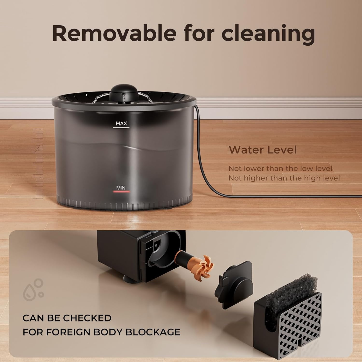 5G WiFi Automatic Cat Feeder and Water Dispenser Combo with App Control, Timed Dry Food Dispenser, 3L Capacity, Triple Filtration for Small Pets