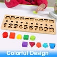 thumbnail image 4 of Syenll Montessori Educational Wooden Toys, Kids Number Puzzle Learning Toys, Counting Shape Stacking Game for Toddlers Age 3-5, 4 of 8