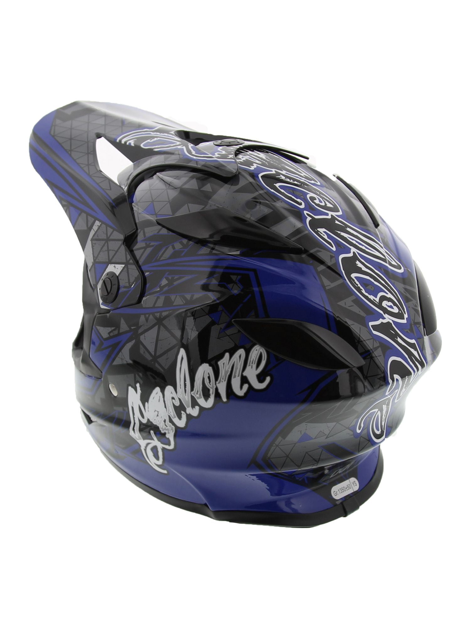 Cyclone ATV MX Motocross Dirt Bike Off-Road Helmet DOT/ECE Approved- Blue