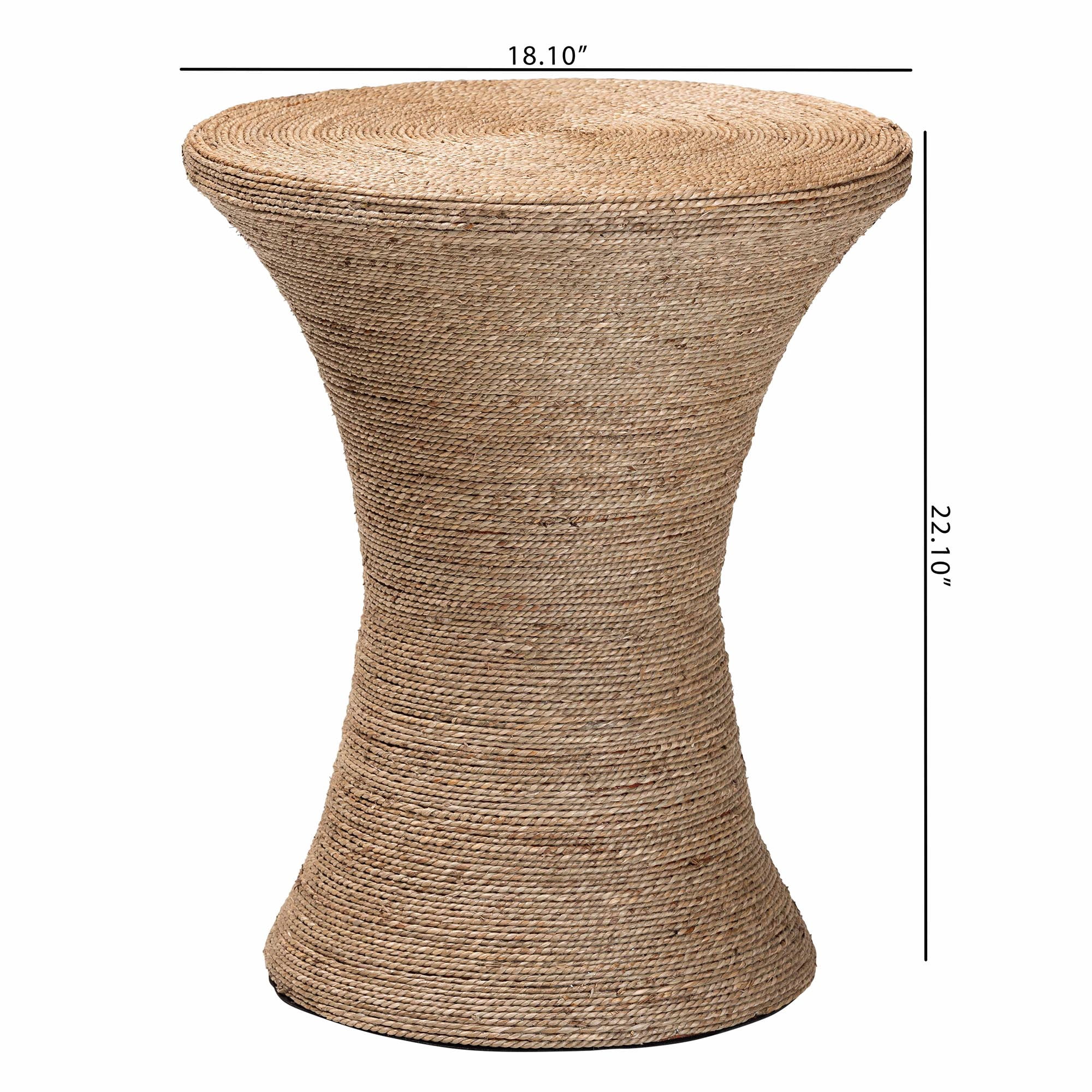 bali & pari Cady Japandi End Table, Natural Brown
