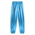 thumbnail image 6 of YiZYiF Mens Satin Belly Dance Harem Pants Loose Fit Trousers Bloomers Arabian Prince Outfits Light Blue M, 6 of 7