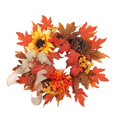 thumbnail image 2 of ThanksgivingHalloween Decorations Simulation Sunflower Wreath PVC Material for Wall and Door Hanging, 2 of 8