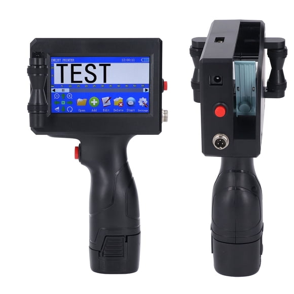 Inkjet Printer, Portable Inkjet Printer 4.3 Inch Touchscreen UI Interface 4 Core CPU for Packaging US Plug