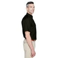 thumbnail image 3 of Harriton M500S Men's Easy Blend™ Twill Dress Shirt with Stain-Release-Black-2XL, 3 of 3