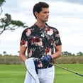 thumbnail image 3 of Fotbe Watercolor Floral Camiseta Polo de Golf para Hombre con Estampado – Camisa Deportiva Transpirable con Cuello Abotonado-3X-Large, 3 of 6