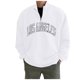 thumbnail image 1 of Gibobby Sudaderas sin gorro hombre Sudadera de Forro Polar Sudadera para Hombre(Blanco,M), 1 of 5