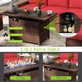 thumbnail image 7 of Aoxun 7-Piece Galvanized Steel Outdoor Conversation Sets with Coffee Table, Mix Brown/Red, 7 of 7