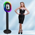 thumbnail image 4 of Portable iPad Photo Booth Stand with RGB Ring Light - Compatible with 10.2" to 13" iPad Pro/Air, Party Selfie Station for Weddings & Corporate Events (Black)​, 4 of 9