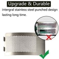 thumbnail image 2 of Draft Door Screen Kit Replacement Parts For Large and Medium Big Green Egg,Big Green Egg Accessories,Green Egg Chimney Door With Upgrade Punched Mesh Screen,Stainless Steel(Draft Door Kit for M&L BGE), 2 of 5