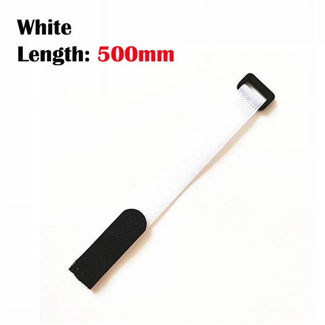 10-300 Pcs Sangles en Nylon Réutilisables à Crochet et Boucle, Ruban de Fixation Inversé Coloré, Attaches de Câble Autocollantes, Lot d'Enroulements, Attaches Fixes, Bricolage Blanc x 500mm 30 Pcs