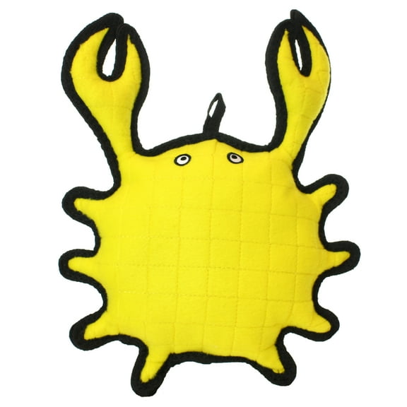 Tuffy Ocean Creature Crab Durable Squeaky Plush Dog Toy