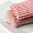 thumbnail image 5 of Fashionable Knitted Gloves with Half Finger Warm and Comfortable Thick Liner Gloves for Students Office Writing Reading pi nk, 5 of 5