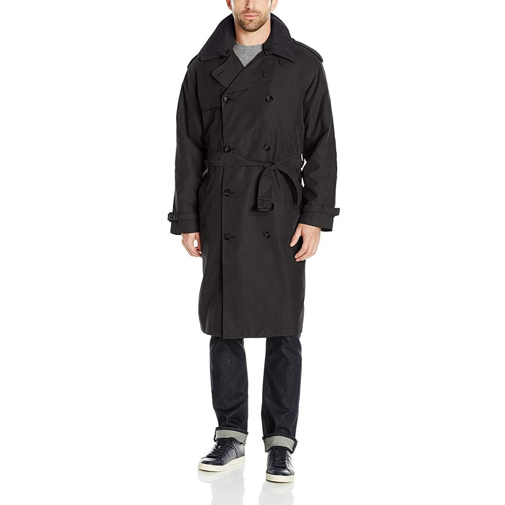 London Fog London Fog Men's Double Breasted Belted Iconic Trench Coat