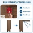 thumbnail image 6 of Folding Dining Table with Drawer and Storage, Folding Kitchen Table with 6 Wheels, Suitable for Kitchens, Apartments, Small Spaces, 6 of 9