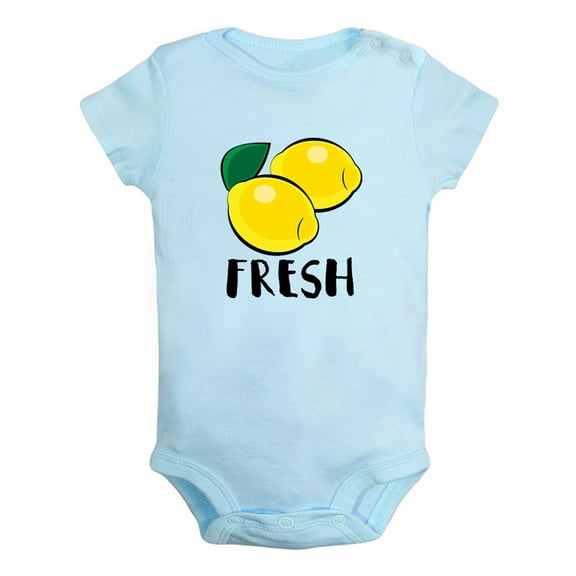 iDzn Lemon Fresh Lemonade Novelty Rompers For Babies, Newborn Baby Unisex Bodysuits, Infant Jumpsuits, Toddler 0-12 Months Kids One-Piece Oufits (Blue, 6-12 Months)