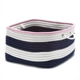 thumbnail image 3 of AU21A018X018S Nautical Stripe Basket- Red & Navy 18"x18"x12" Basket, 100% Polypropylene - Square ., 3 of 4