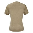 thumbnail image 5 of Razzly Women's T-Shirts Casual Short Sleeve V Neck Lace Trim Blouse Summer Fashion Tops Soft Comfortable Breathable Loose Fit Tee Shirt(Khaki,M), 5 of 5