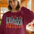 thumbnail image 3 of Feliz Navidad Putos! Christmas Comfy Crewneck Sweater | Latino Holiday 3 Colors, 3 of 9