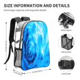 thumbnail image 4 of Honeii Blue Shell Print Clear Backpack Heavy Duty Transparent Bag 17" See Through BookBag for Women Men Adults Work Festival Sports Travel, 4 of 7