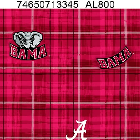 - NCAA Alabama Plaid Fabric, per Yard