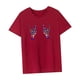 thumbnail image 5 of Camiseta para mujer, camiseta de verano a la moda con cuello redondo para desplazamientos, viajes, uso diario, mujer SG, 5 of 7