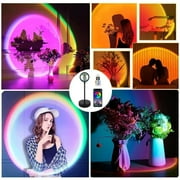 XAOCENH Projector Night Light Sunset  Atmosphere Night Lamp Bluetooth RGB Rainbow Projection Lamp With Remote Controller  Decor