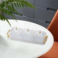 thumbnail image 6 of Tongina Divided Dried Fruit Plates Food Serving Trays Compartments Appetizer Serving Tray Snacks Container for Veggie Holiday Wedding Clear, 6 of 7