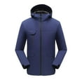 thumbnail image 1 of Pisexur Jackets for Men Comfortable Coats for Men Man Solid Color Three Prevention Cottoning Climbing Wear As One Down Intensification Warm Outdoor Jacket Navy,4XL, 1 of 8