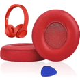 thumbnail image 1 of wonima44 Earpads Cushions Replacement for Beats Solo 2 & Solo 3 Wireless On-Ear Headphones, Solo2 Solo3 Ear Pads with Soft Protein Leather, Added Thickness - Red, 1 of 1